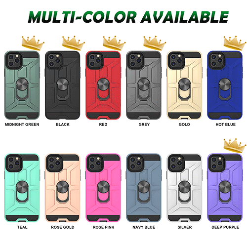 Beschermende telefoonhoes van militaire kwaliteit met magnetische standaard